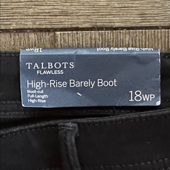 Talbots Flawless High-Rise Barely Boot Jeans Black - Picture 5 of 8